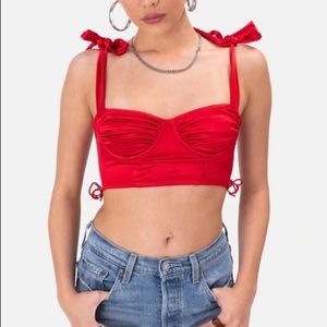 Adika Clayton Satin Finish Crop Top